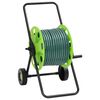 vidaXL Carrinho enrolador com mangueira de 50 m PVC verde
