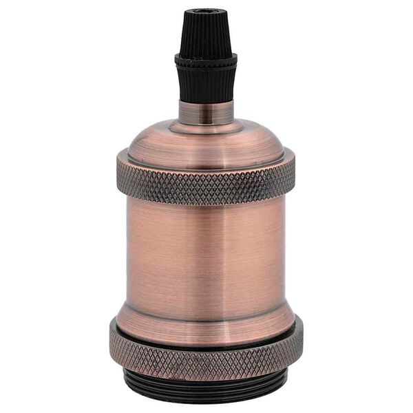 vidaXL Casquilhos de l&acirc;mpadas 2 pcs Bronze vermelho E27