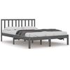 vidaXL Estrutura de cama super king 180x200 cm pinho maci&ccedil;o cinza