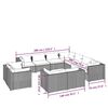 vidaXL 11 pcs conjunto lounge de jardim c/ almofad&otilde;es vime PE castanho