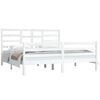 vidaXL Estrutura de cama super king pinho maci&ccedil;o 180x200 cm branco