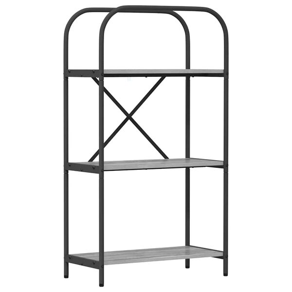 vidaXL Estante Cinza Sonoma 60 x 30 x 109 cm Madeira processada