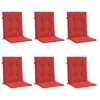 vidaXL Almofad&otilde;es lombares p/ cadeiras de jardim 6pcs oxford vermelho