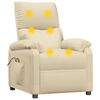vidaXL Poltrona de massagens tecido cor creme