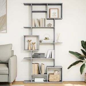 vidaXL Estante 92x29x188 cm derivados de madeira cinzento cimento