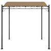 vidaXL Toldo 2x2,3 m 180 g/m&sup2; tecido e a&ccedil;o cinzento-acastanhado