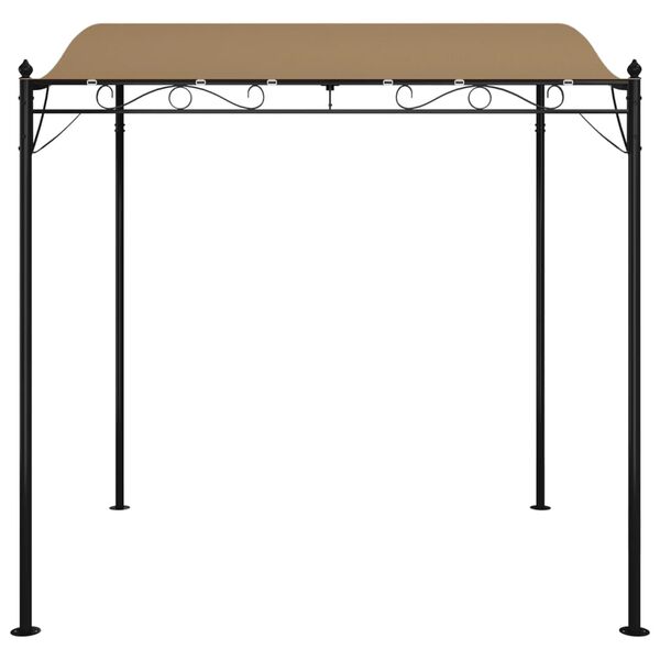 vidaXL Toldo 2x2,3 m 180 g/m&sup2; tecido e a&ccedil;o cinzento-acastanhado