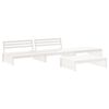 vidaXL 4pcs conjunto lounge jardim c/ almofadões madeira maciça branco