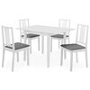 vidaXL 5 pcs conjunto de jantar MDF branco