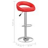 vidaXL Bancos de bar 2 pcs couro artificial vermelho