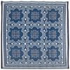 Esschert Design Tapete de exterior 151,5 cm azul e branco OC23
