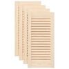 vidaXL Portas de arm&aacute;rio 4 pcs com design de persiana pinho maci&ccedil;o