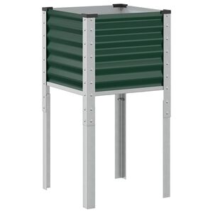 vidaXL Vaso de jardim verde 45x45x88 cm A&ccedil;o