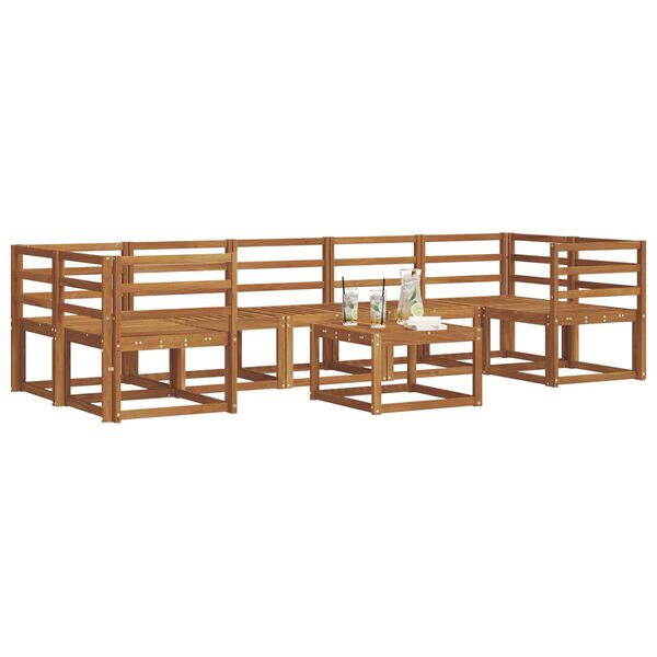 vidaXL Conjunto de Sof&aacute;s para Exterior 8 pcs Natural