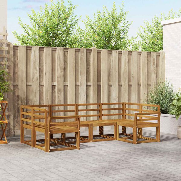 vidaXL Conjunto de Sof&aacute;s para Exterior 6 pcs Natural