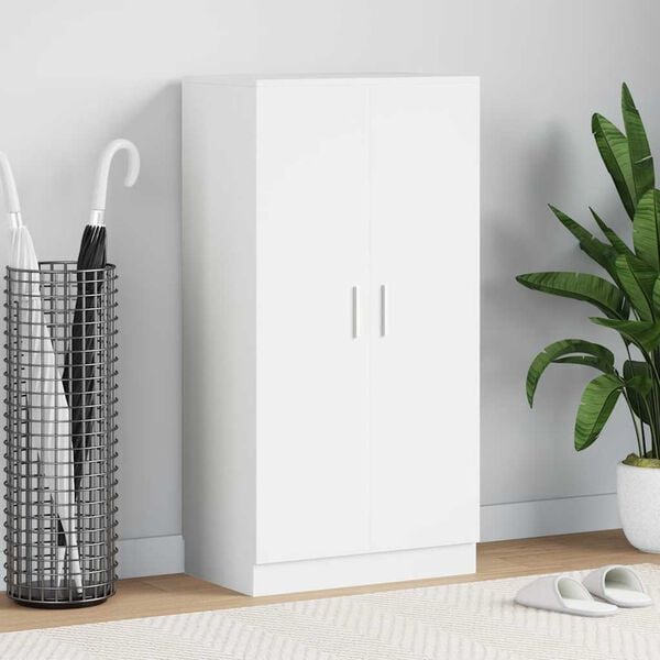 vidaXL Sapateira 7 prateleiras branco