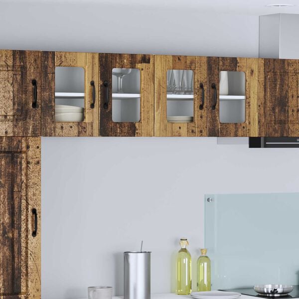 vidaXL Arm&aacute;rio de Cozinha 2 pcs Madeira antiga 60 x 31 x 40 cm