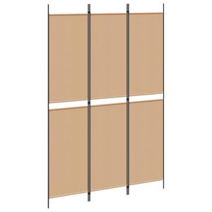 vidaXL Divis&oacute;ria de 3 Pain&eacute;is Bege 150 x 220 cm Tecido