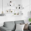 vidaXL Prateleiras de parede 4 pcs 60x9x3 cm branco brilhante