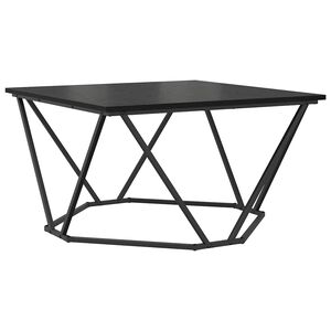 vidaXL Mesa de centro Carvalho Preto 80 x 80 x 45 cm