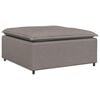 vidaXL M&oacute;dulo de pufe modular para sof&aacute; Taupe 100x100x48 cm