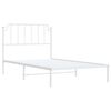 vidaXL Estrutura de cama em metal com cabeceira 107x203 cm branco