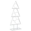 vidaXL &Aacute;rvore de Natal de metal KUOPIO 60 cm A&ccedil;o Branco