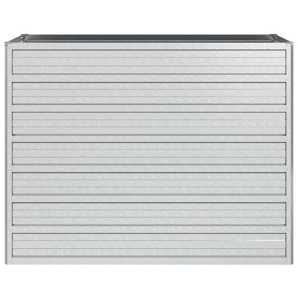 vidaXL Canteiro elevado de jardim 100x40x77cm a&ccedil;o galvanizado prateado