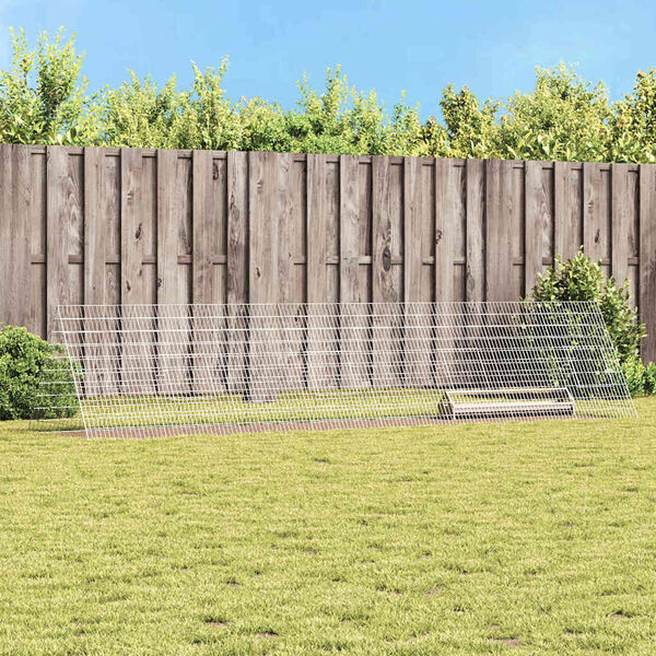 vidaXL Gaiola para galinhas Prateado 430 x 100 x 85 cm A&ccedil;o Galvanizado