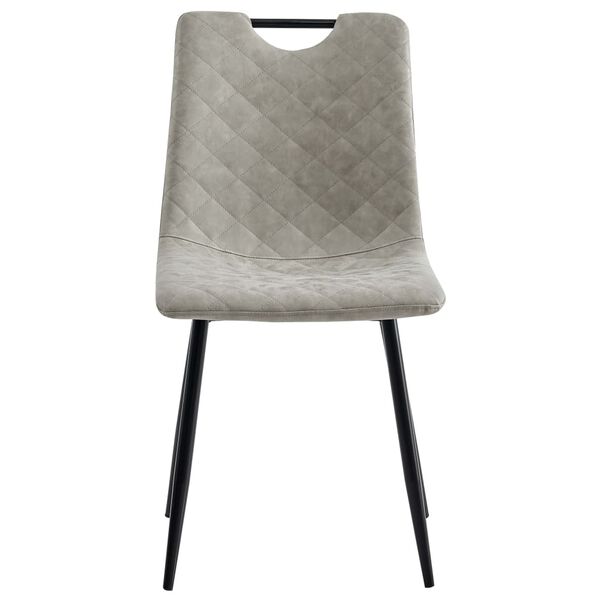 vidaXL Cadeiras de jantar 4 pcs couro artificial cinzento-claro