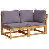 vidaXL 6 pcs conjunto lounge jardim c/almofad&otilde;es madeira maci&ccedil;a ac&aacute;cia