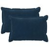 vidaXL Capa almofada 2 pcs HOUTEN Azul 30 x 50 cm Fleece de microfibra