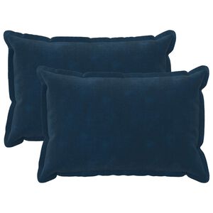vidaXL Capa almofada 2 pcs HOUTEN Azul 30 x 50 cm Fleece de microfibra