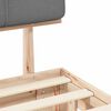 vidaXL Estrutura de Cama com Cabeceira Estofada Cinzento-claro