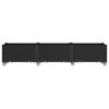 vidaXL Vaso/floreira de jardim com rodas 240x50x54 cm PP preto