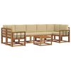 vidaXL Conjunto de Sof&aacute;s para Exterior 8 unid. Natural e Bege