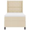 vidaXL Cama Box Spring LED com colch&atilde;o Creme 100 x 200 cm tecido