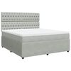 vidaXL Cama com molas/colch&atilde;o 180x200 cm veludo cinzento-claro