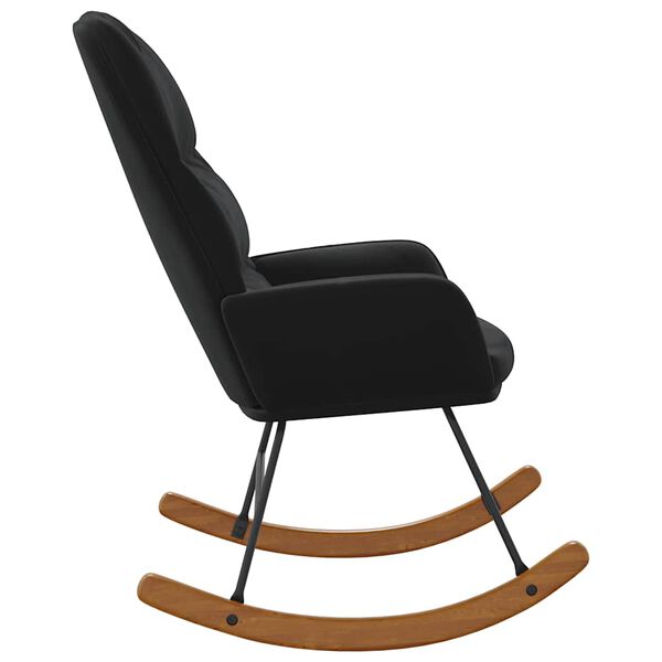 vidaXL Cadeira de baloi&ccedil;o veludo preto