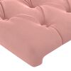 vidaXL Cabeceira de cama c/ luzes LED veludo 103x16x78/88 cm rosa