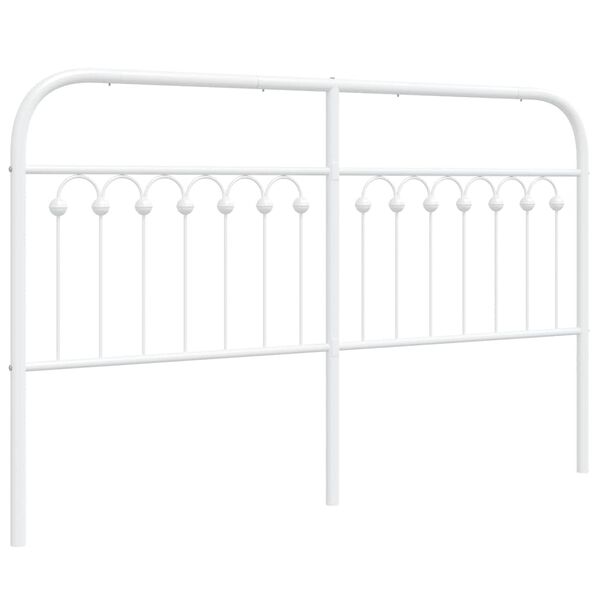 vidaXL Cabeceira de substitui&ccedil;&atilde;o 150 cm metal branco