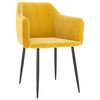 vidaXL Cadeiras de jantar 2 pcs veludo amarelo mostarda
