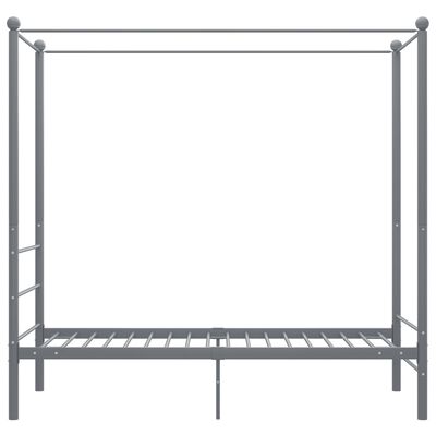 vidaXL Estrutura de cama com dossel 90x200 cm metal cinzento