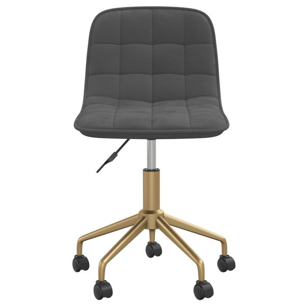 vidaXL Cadeiras de jantar girat&oacute;rias 6 pcs veludo cinzento-escuro