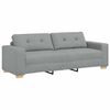 vidaXL Sof&aacute; de 3 lugares cinza claro 220x78x80 cm em tecido