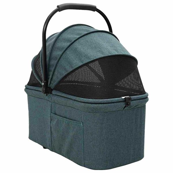 vidaXL Carrinho de Pet Dobrável Ajustável Verde 78 x 54 x 101 cm