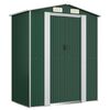 vidaXL Abrigo de jardim 192x108x223 cm a&ccedil;o galvanizado verde