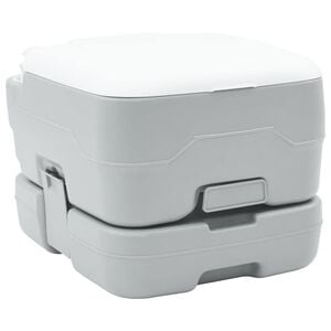 vidaXL Vaso Sanitário de Camping Cinza e Branco 41,5 x 36,5 x 30 cm