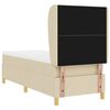 vidaXL Cama Box com colch&atilde;o com cabeceira Creme 200 x 80 cm tecido