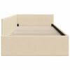 vidaXL Estrutura de Cama de Canto Creme 80 cm x 200 cm Veludo